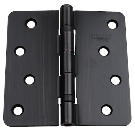 Gliderite Hardware 4 in. Oil Rubbed Bronze Ball Bearing Door Hinge with 1/4 in. Corner Radius - 4014-2BB-ORB, 30PK 4014-2BB-ORB-30